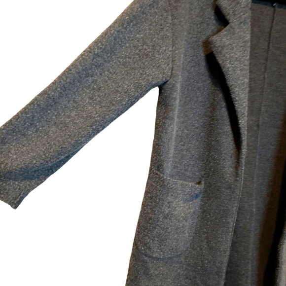 Zara Fleece Charcoal Grey Jacket with Pockets - Picture 3 of 5